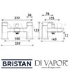Bristan Cobalt Bath Shower Mixer Dimensions